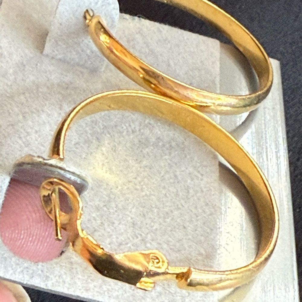 Elegant Gold and Silver Hoop Earring Sets - Picture 2 of 6